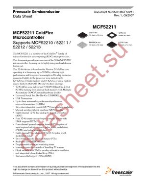 MCF52210CAE66 datasheet  