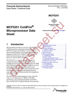 MCF5251VM140 datasheet  