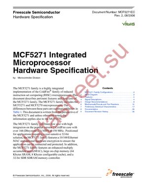 MCF5270AB100 datasheet  