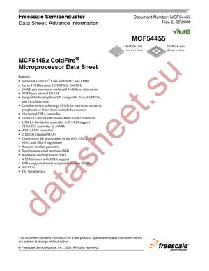 MCF54450CVM180 datasheet  