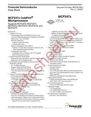 MCF5470VR200 datasheet  