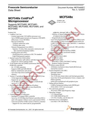 MCF5480CVR166 datasheet  