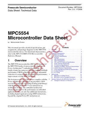 MPC5554MZP132R2 datasheet  