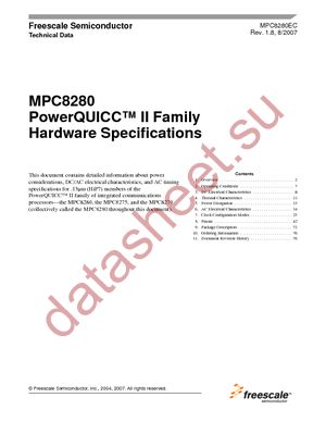 MPC8270CVVUPEA datasheet  