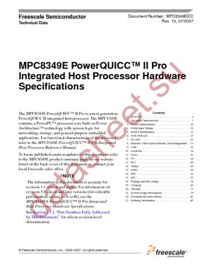 MPC8349EZUAJDB datasheet  