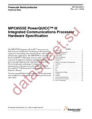 MPC8555CVTAJD datasheet  