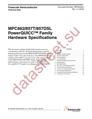 MPC857DSLCVR66B datasheet  