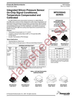 MPXV5004GC7U datasheet  