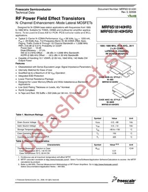 MRF6S18140HR3 datasheet  