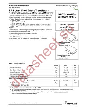 MRF6S24140HSR3 datasheet  