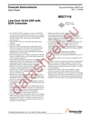 MSC7118VF1200 datasheet  