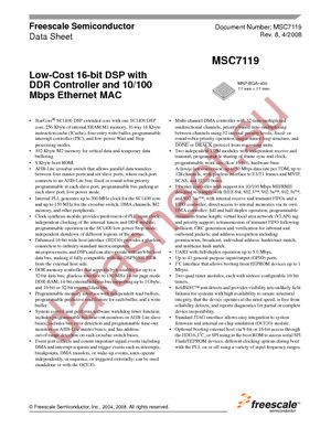 MSC7119VF1200 datasheet  