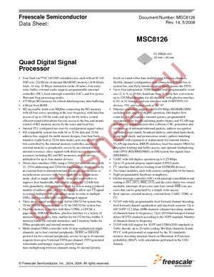 MSC8126TVT6400 datasheet  