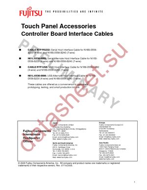 CABLE/RTP/RS232 datasheet  