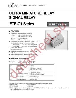 FTR-C1GA003G datasheet  