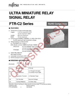 FTR-C2CA003G datasheet  