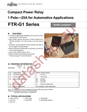 FTR-G1CN012W1 datasheet  