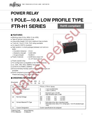 FTR-H1CA012V datasheet  