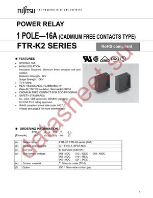 FTR-K2AK005T datasheet  