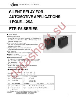 FTR-P5CP009W1 datasheet  