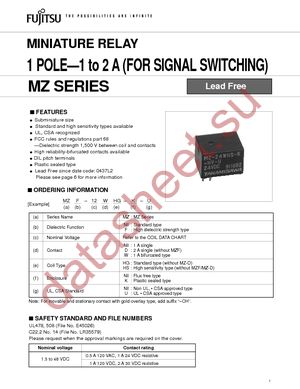 MZ-1.5WHS-U datasheet  