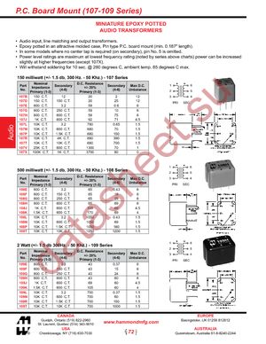 109G datasheet  