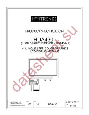 HDA430-H datasheet  