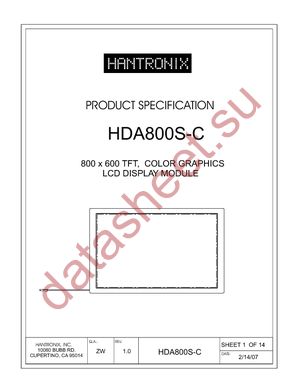 HDA800-SC datasheet  