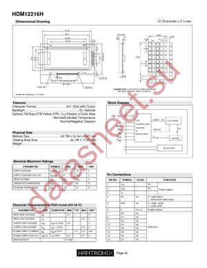 HDM12216H-H90S datasheet  