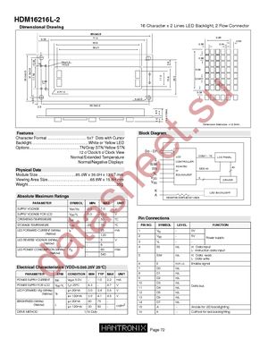 HDM16216L-2-X30S datasheet  