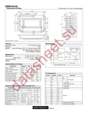 HDM16416L-1-L30S datasheet  