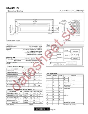 HDM40216L-1-Y10S datasheet  