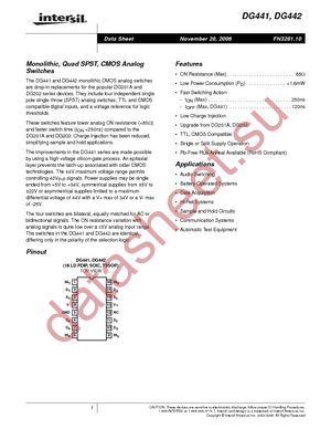 DG442DY datasheet  