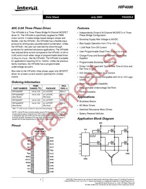 HIP4086AB datasheet  