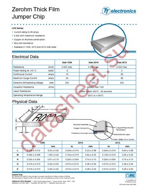 LRC-LRZ1206LF-R000 datasheet  