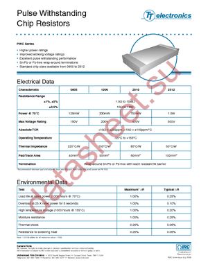 PWC-PWC2010-499R-F datasheet  