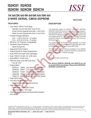 IS24C01-3SLI-TR datasheet  