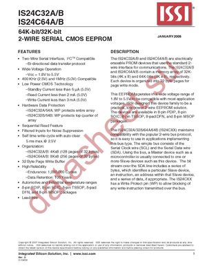 IS24C64B-2PI datasheet  