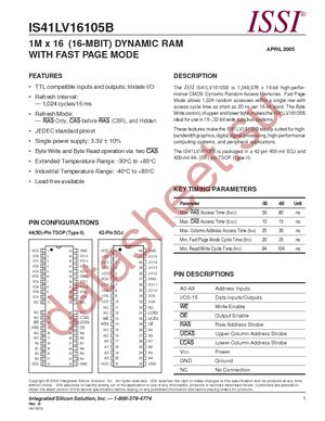 IS41LV16105B-50TL-TR datasheet  