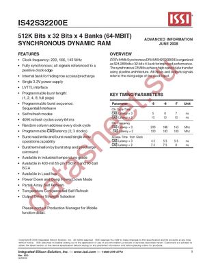 IS42S32200E-6BL-TR datasheet  