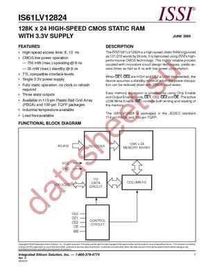 IS61LV12824-10B-TR datasheet  