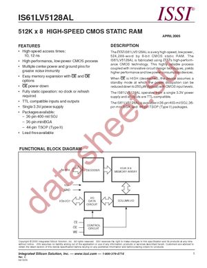 IS61LV5128AL-10KI datasheet  