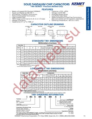 T491B106K010AT7280 datasheet  