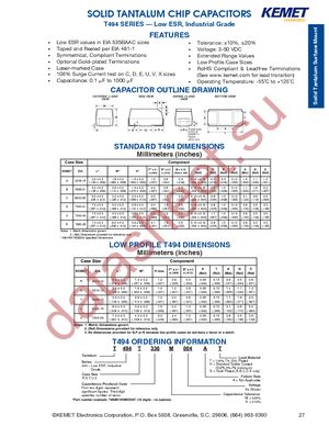 T494A105K025 datasheet  