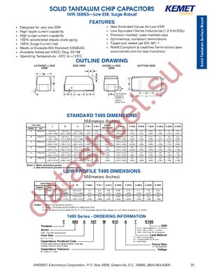 T495D107M006AHE130 datasheet  