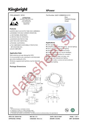 AAD1-9090BRGC-01/3 datasheet  