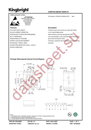 ACSA03-41PBWA/A-F01 datasheet  