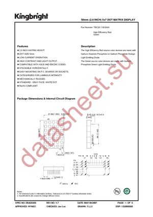 TBC20-11EGWA datasheet  