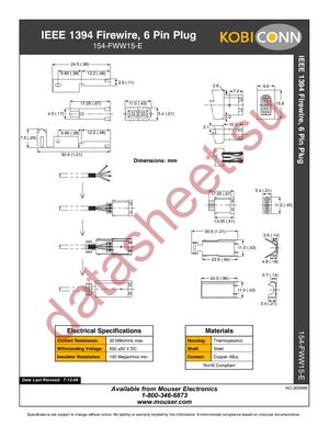 154-FWW15-E datasheet  