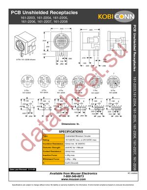 161-2206 datasheet  